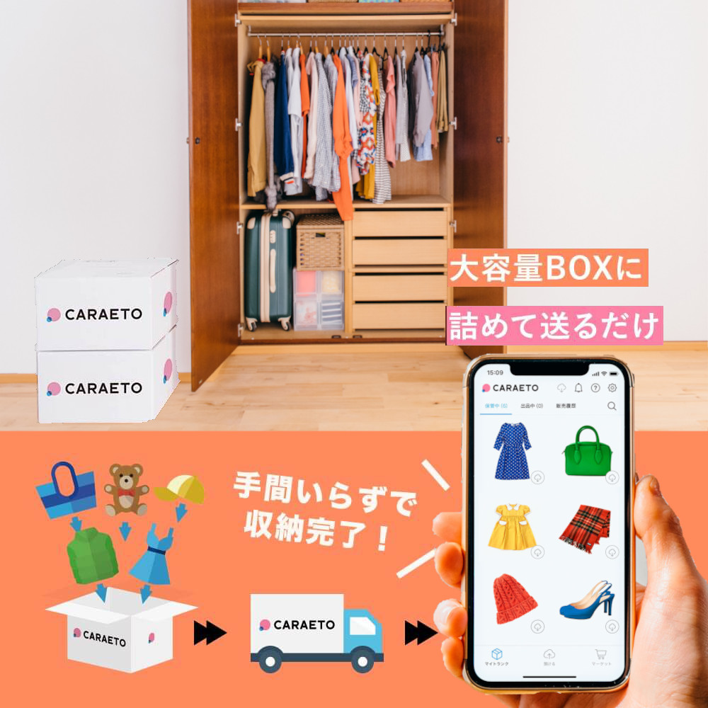 大容量BOXに詰めて送るだけ！手間いらずで収納完了！